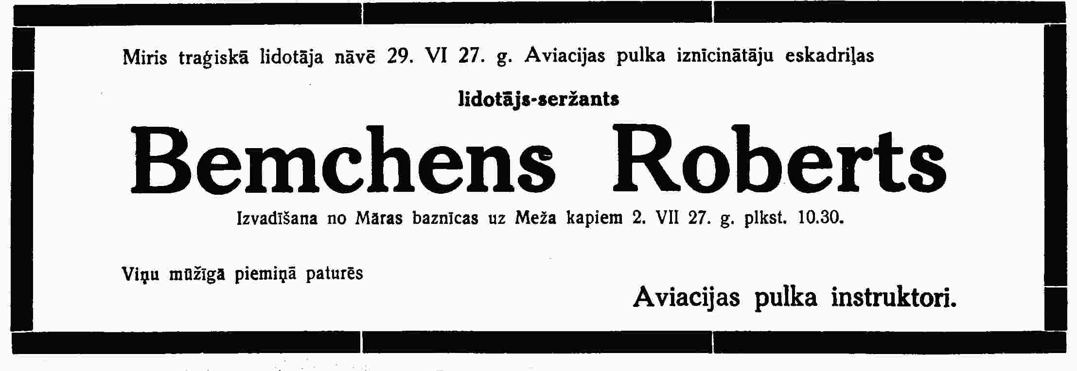 Roberts Bemchens